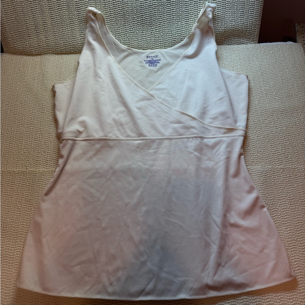 SPANX Womens 1X  Cream Tank Top